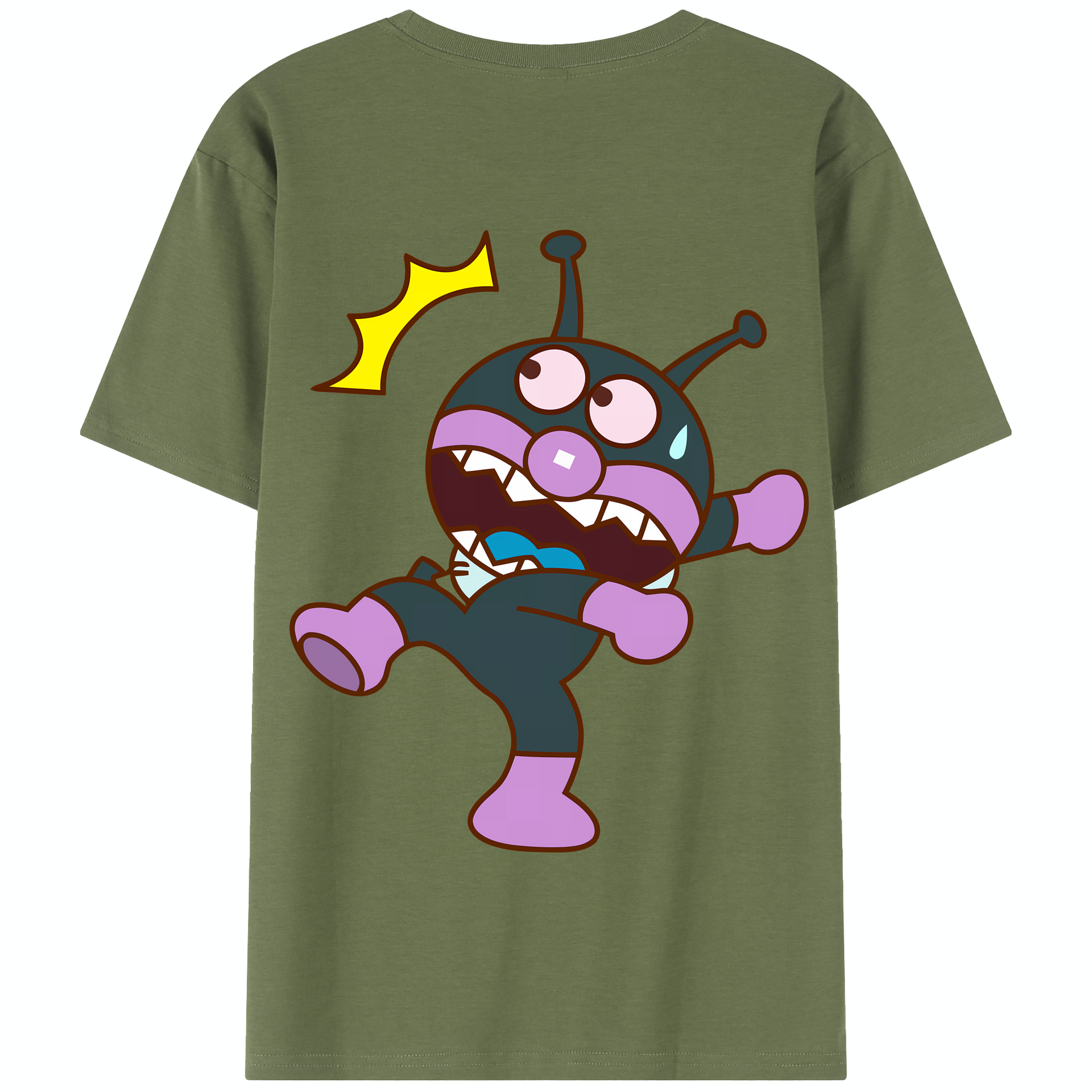 （画像用） アンパンマン Anpanman 綿100％半袖Tシャツ（背面プリント）